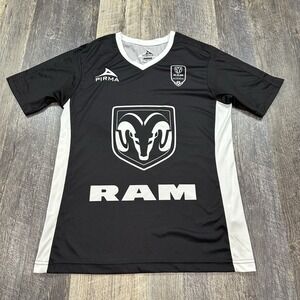 Vintage Pirma Ram Copa Alianza Mens Soccer Jersey Shirt V-Neck Black Size Small‎
